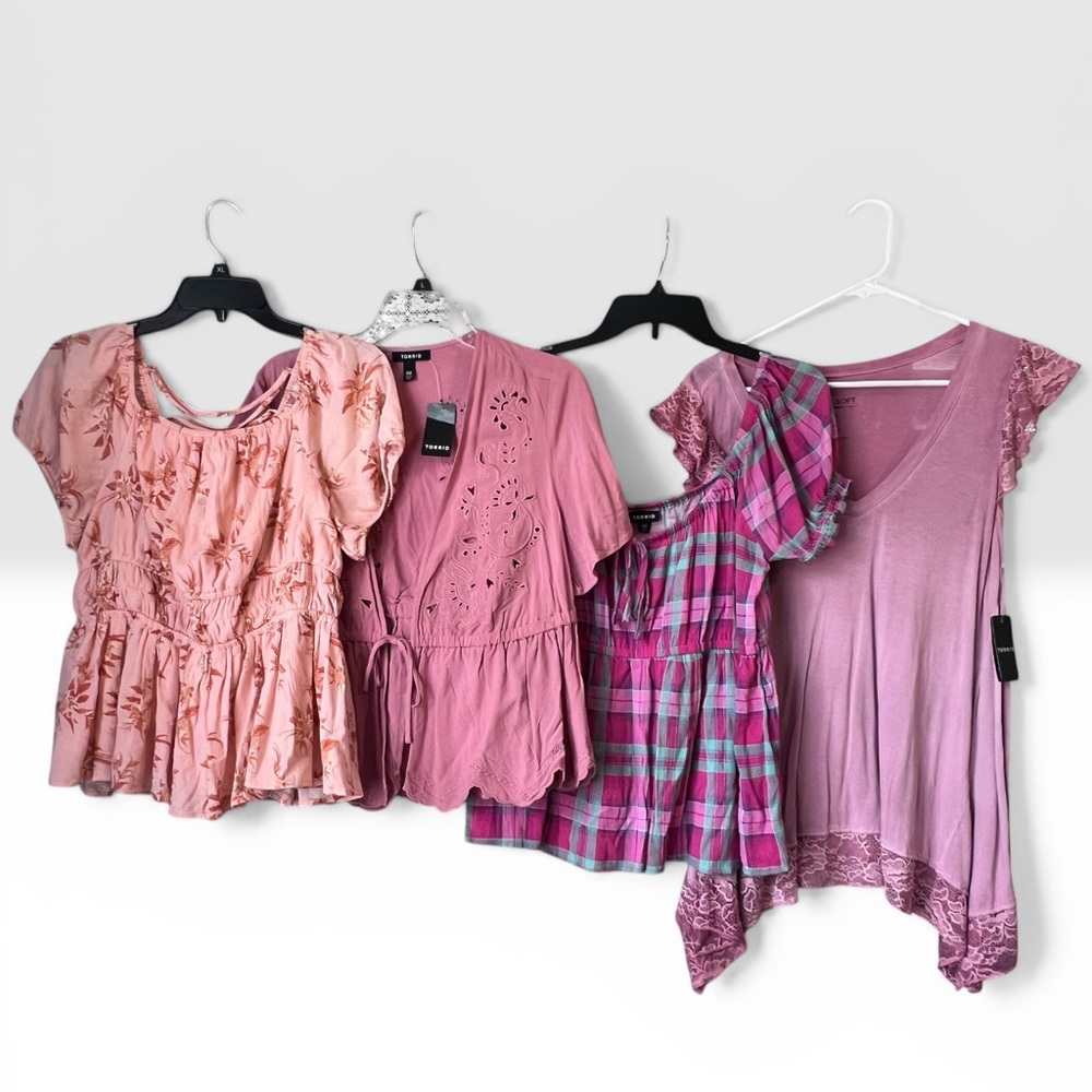 Torrid blouse bundle M/L summer fairycore coquette corset lace romantic